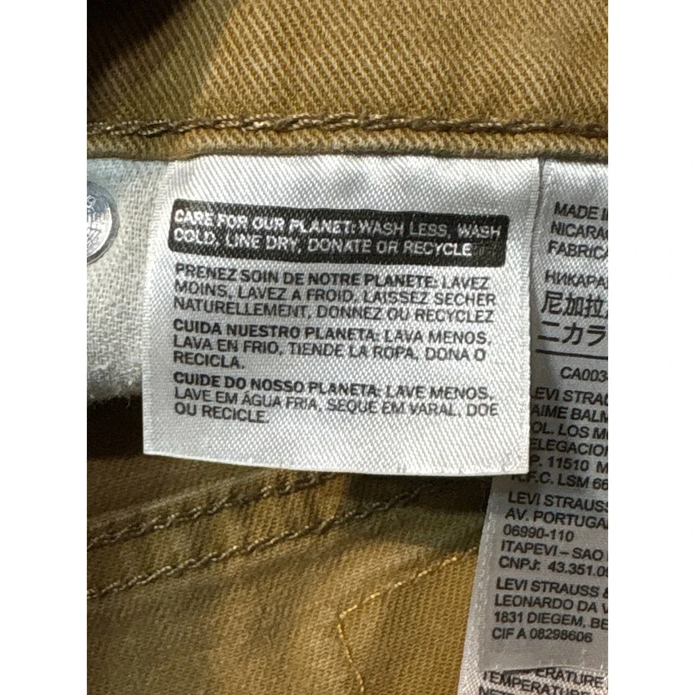 Levis 513 Slim Fit Pants Mens 32x30 Tan Khaki Brown Stretch Chino Trousers